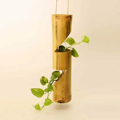 skygold bamboo hanging planter for your home decoration natural eco friendly natural bamboo brown product images orvpndyecmd p599144341 0 202303081837