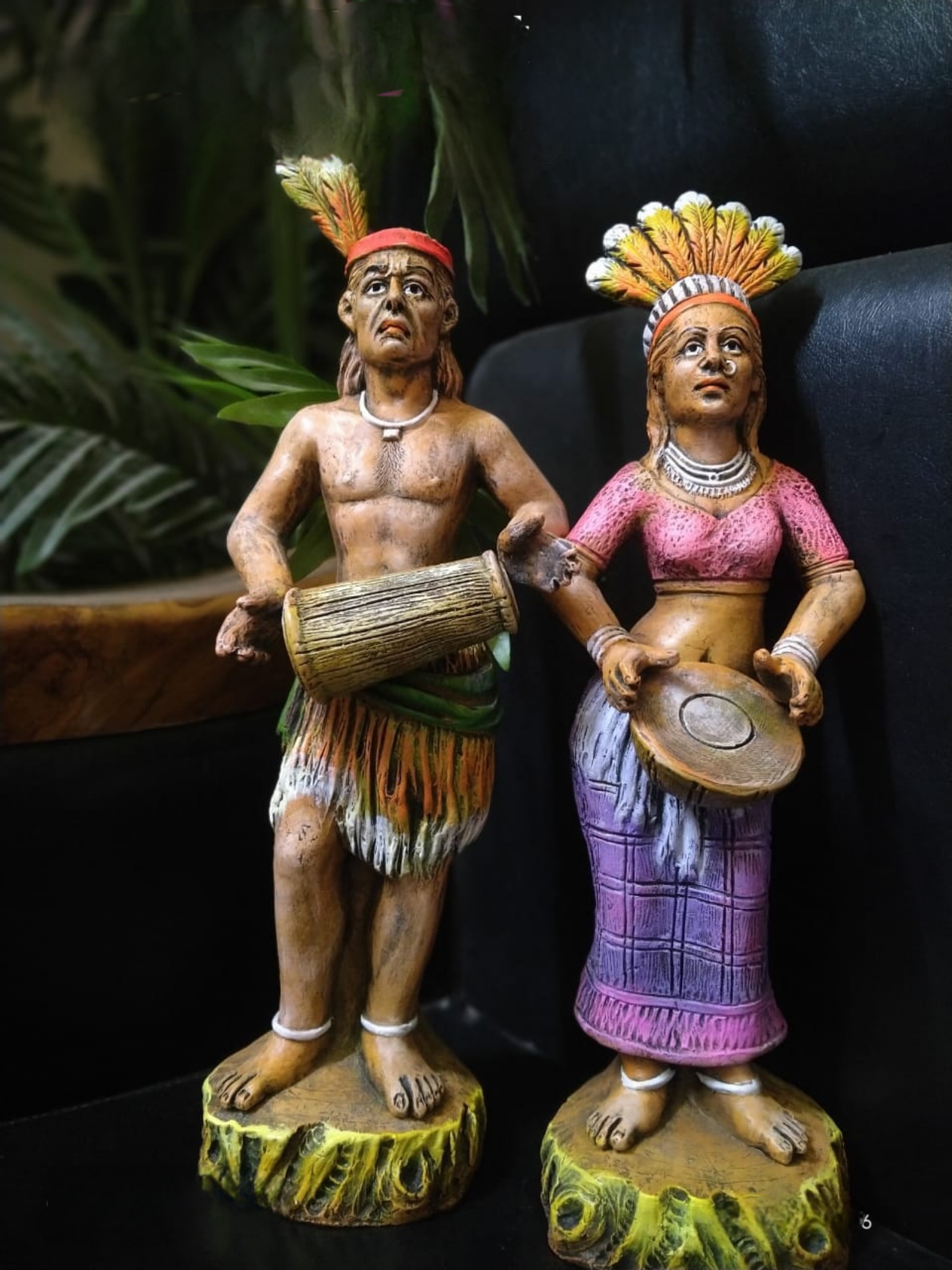 terracotta artistic musician set