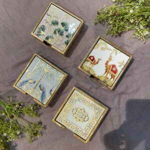 wooden dinning tea coaster set
